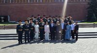 Торжественная церемония возложения к Общенациональному мемориалу воинской славы,в Александровском саду, г.Москва (Могила Неизвестного Солдата).